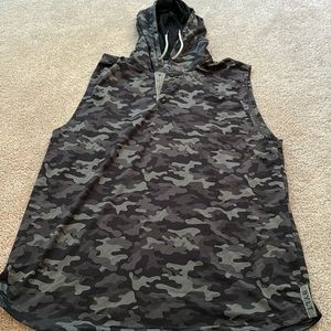 Curved hem BYLT sleeveless hoodie